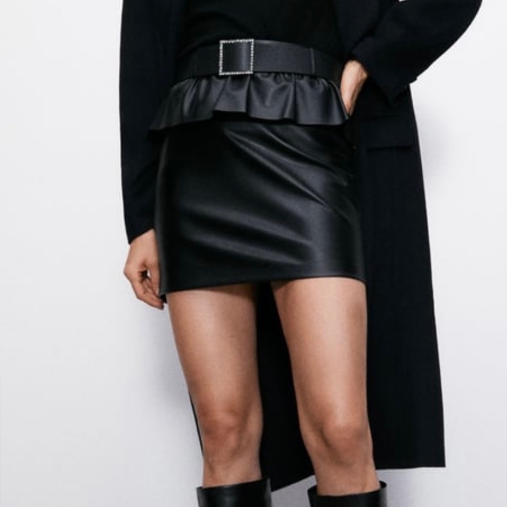 Mini skirt effet cuir black